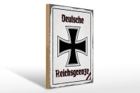 Holzschild - EK Reichtsgrenze