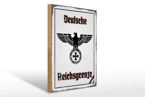 Holzschild - Adler Reichtsgrenze
