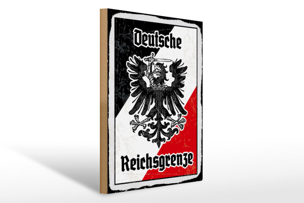 Holzschild - Adler Reichtsgrenze