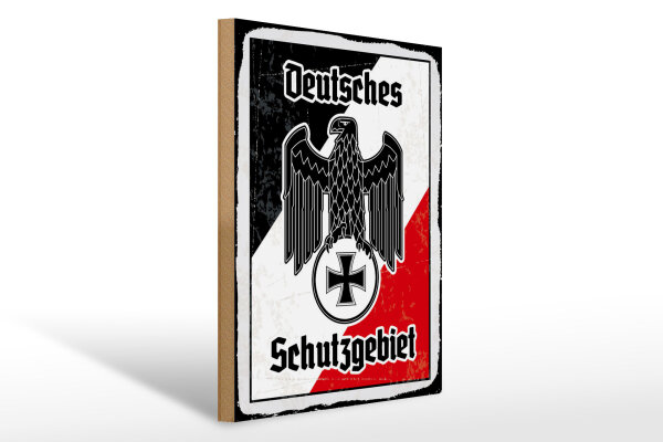 Holzschild - Adler Schutzgebiet