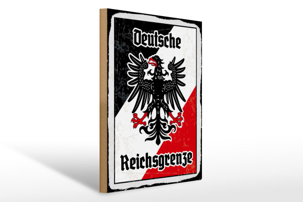 Holzschild - Adler Reichtsgrenze