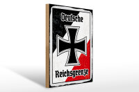 Holzschild - EK Reichtsgrenze