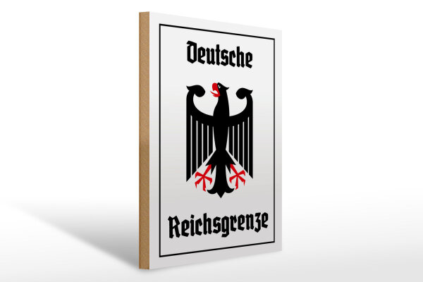 Holzschild - Adler Reichtsgrenze