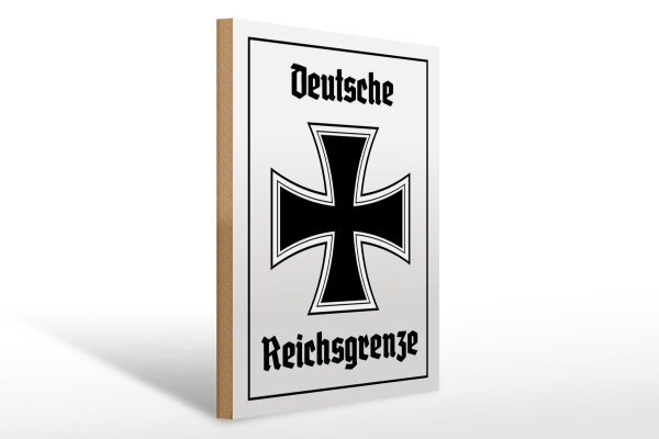 Holzschild - EK Reichtsgrenze