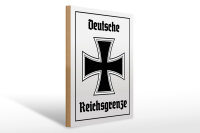 Holzschild - EK Reichtsgrenze