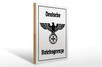Holzschild - Adler Reichtsgrenze