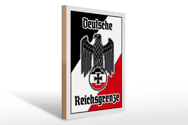 Holzschild - Adler Reichtsgrenze