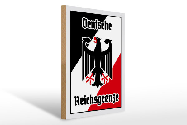 Holzschild - Adler Reichtsgrenze