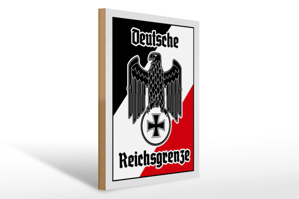 Holzschild - Adler Reichtsgrenze