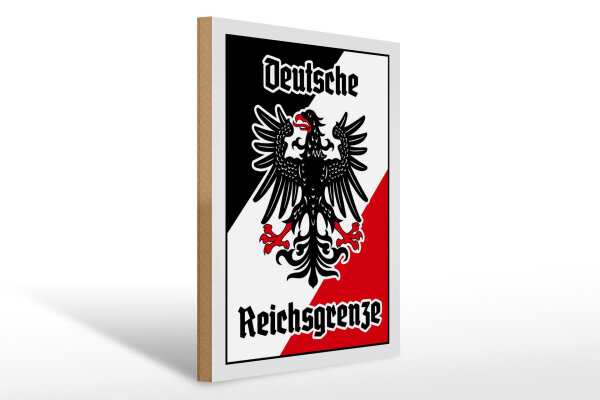 Holzschild - Adler Reichtsgrenze