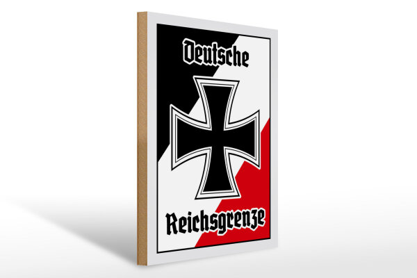 Holzschild - EK Reichtsgrenze