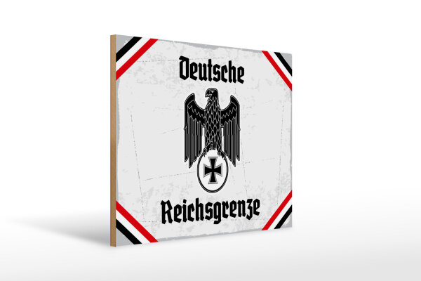 Holzschild - Adler D. Reichsgrenze