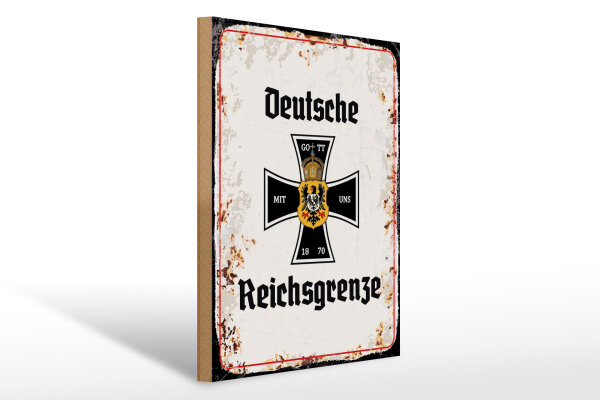 Holzschild - EKD. Reichsgrenze