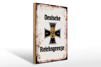 Holzschild - EKD. Reichsgrenze