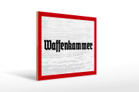 Holzschild - Waffenkammer