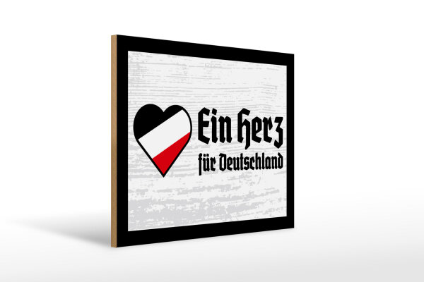 Holzschild - Ein Herz für Deutschland