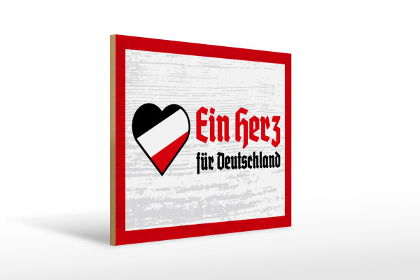 Holzschild - Ein Herz für Deutschland