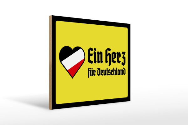 Holzschild - Ein Herz für Deutschland