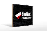 Holzschild - Ein Herz für Deutschland
