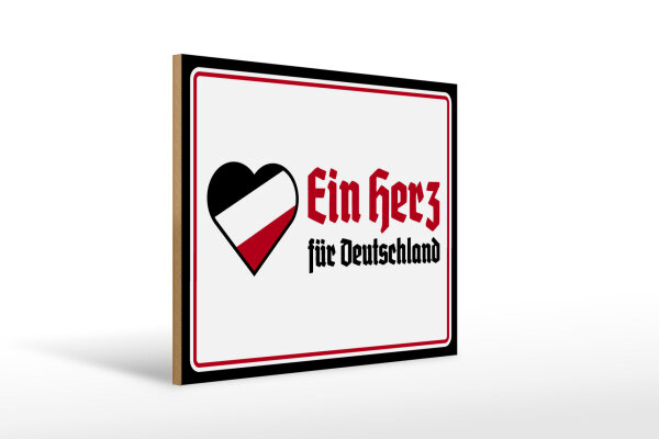 Holzschild - Ein Herz für Deutschland