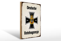 Holzschild - EK Reichtsgrenze